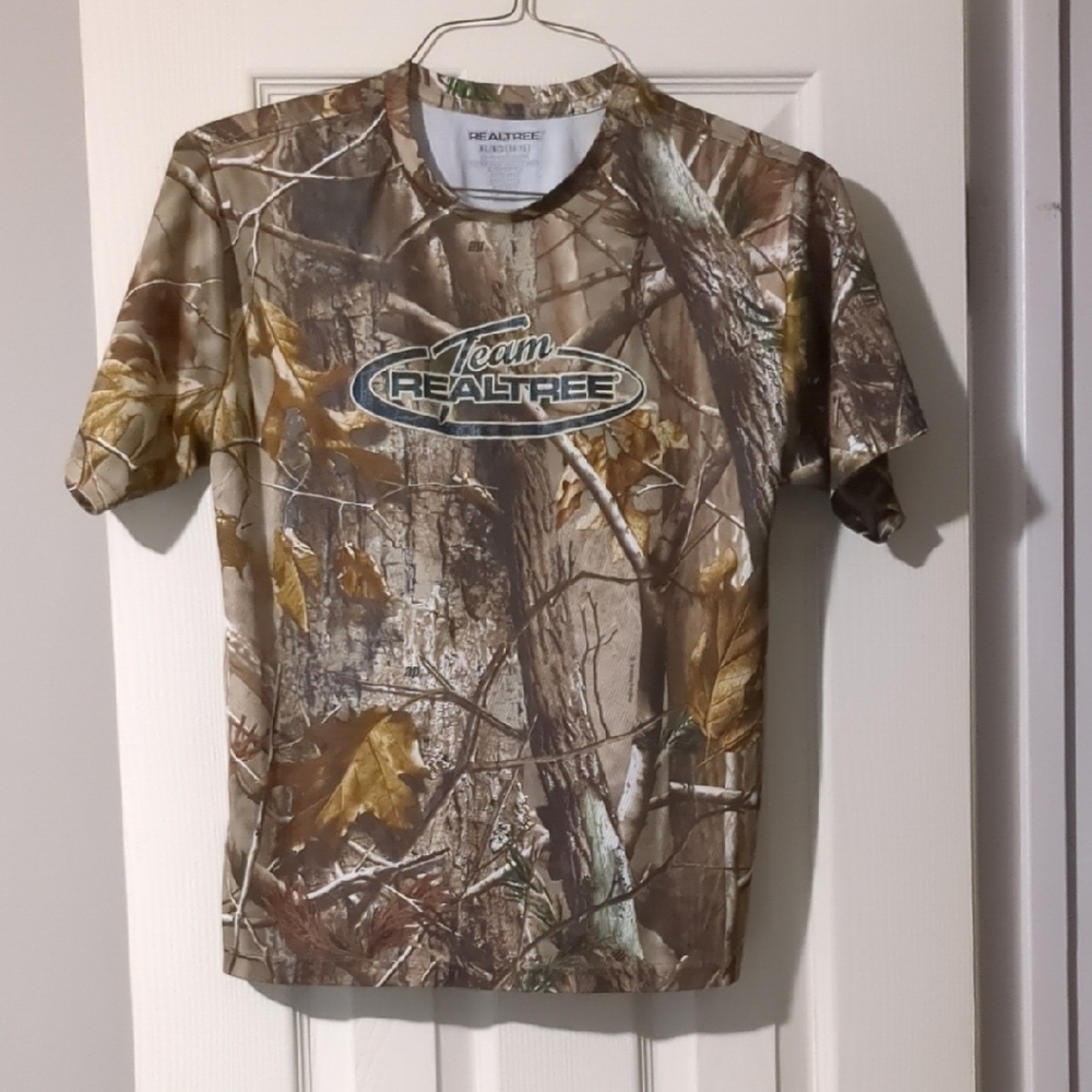 #3 Realtree Girls XL 14-16 Camo Hunting Short Sleeve T-Shirt